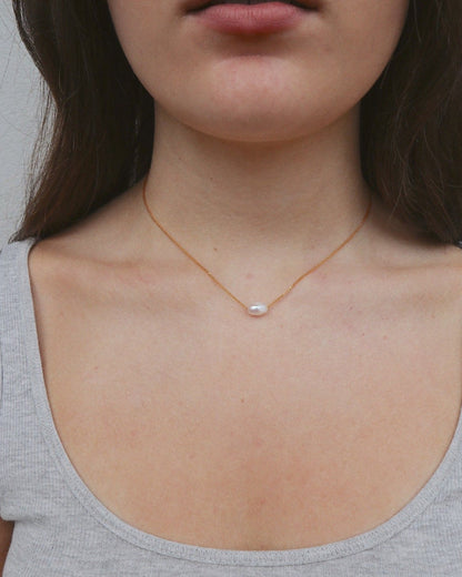 'Emelia' Pearl Chain Necklace