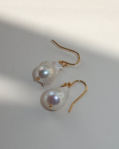 'Enid' Baroque Pearl Drop Earrings