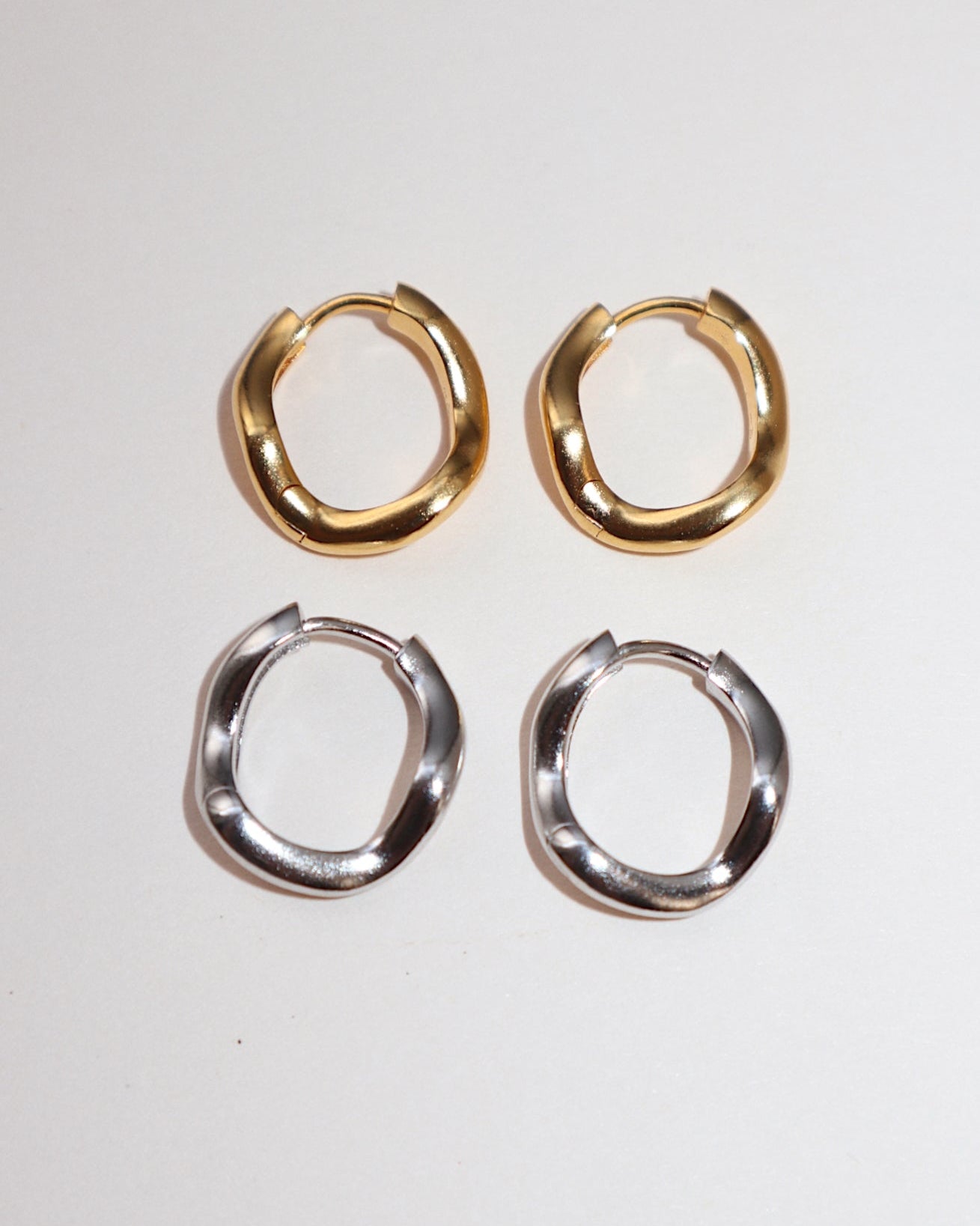 'Flo' Hoop Earrings - Lines & Current