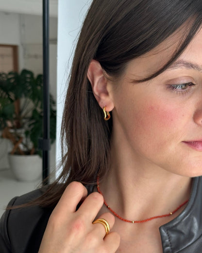 'Flo' Hoop Earrings - Lines & Current