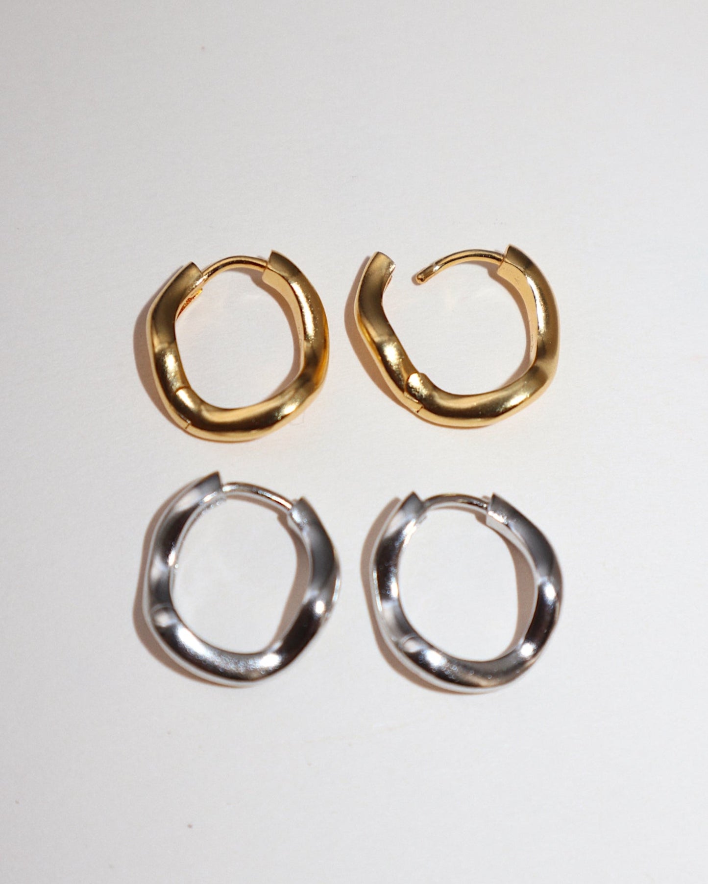 'Flo' Hoop Earrings - Lines & Current