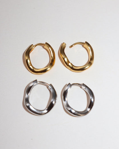 'Flo' Hoop Earrings - Lines & Current
