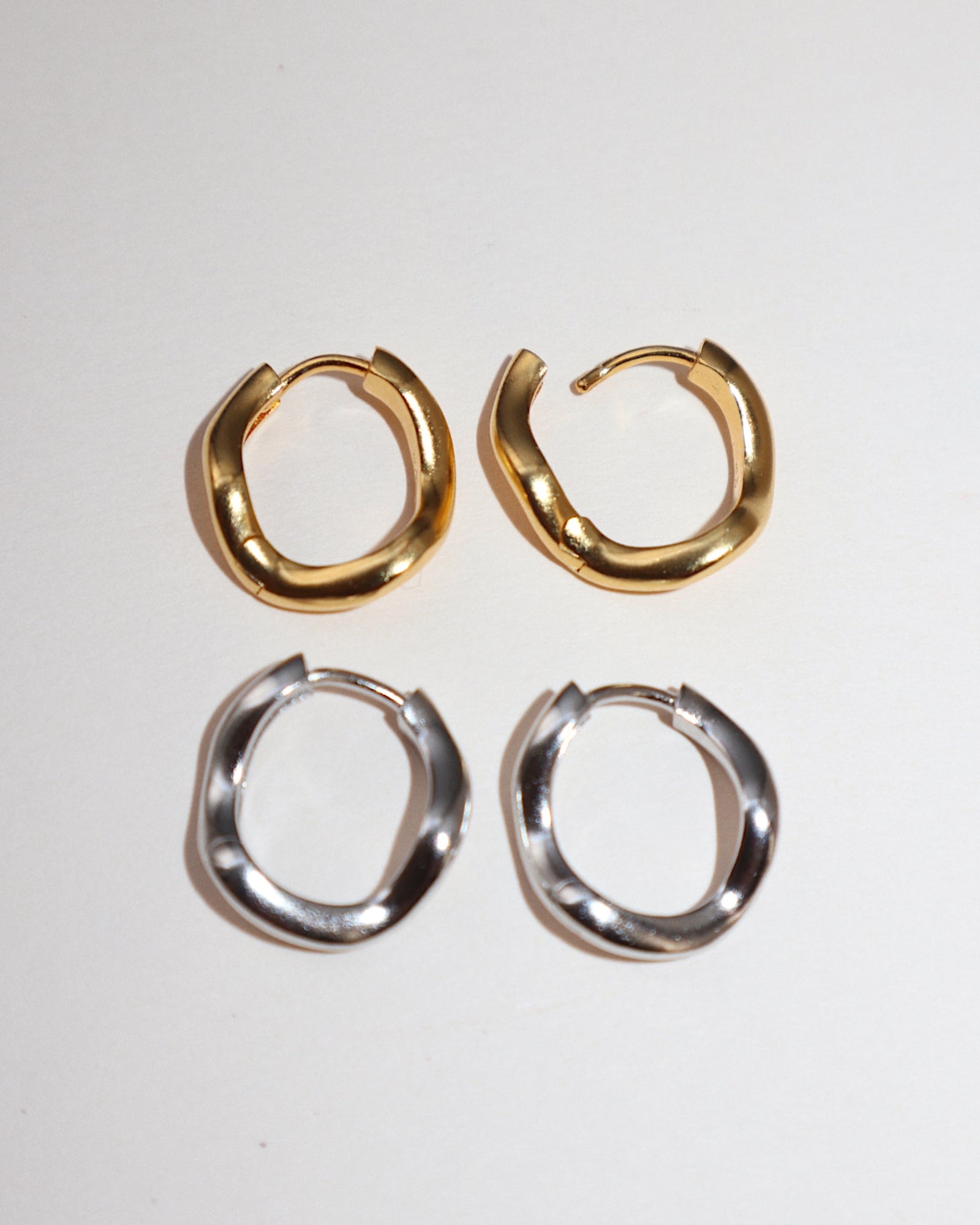 'Flo' Hoop Earrings - Lines & Current