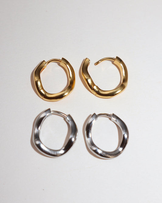 'Flo' Hoop Earrings - Lines & Current
