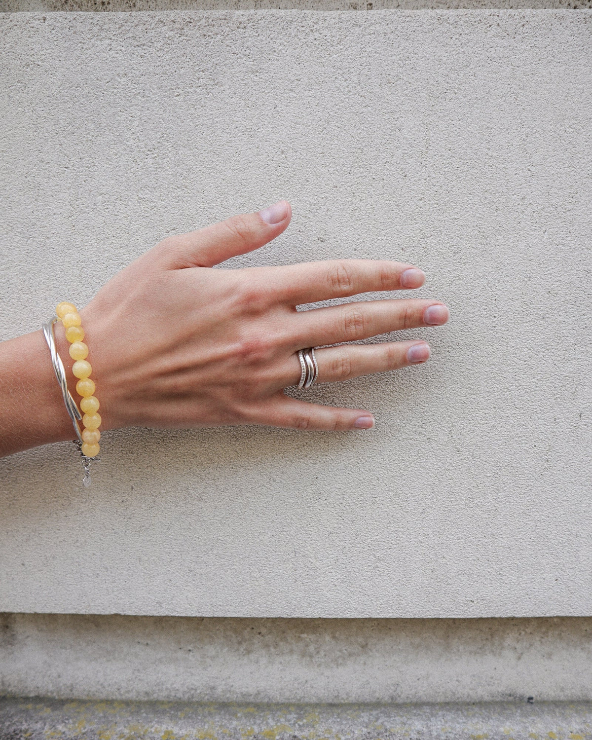 'Flo' Pavé Stacker Ring - Lines & Current
