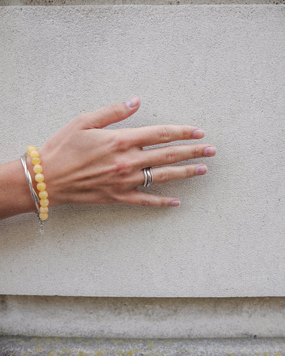 'Flo' Pavé Stacker Ring - Lines & Current