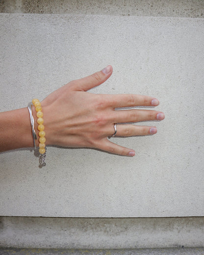 'Flo' Simple Stacker Ring - Lines & Current