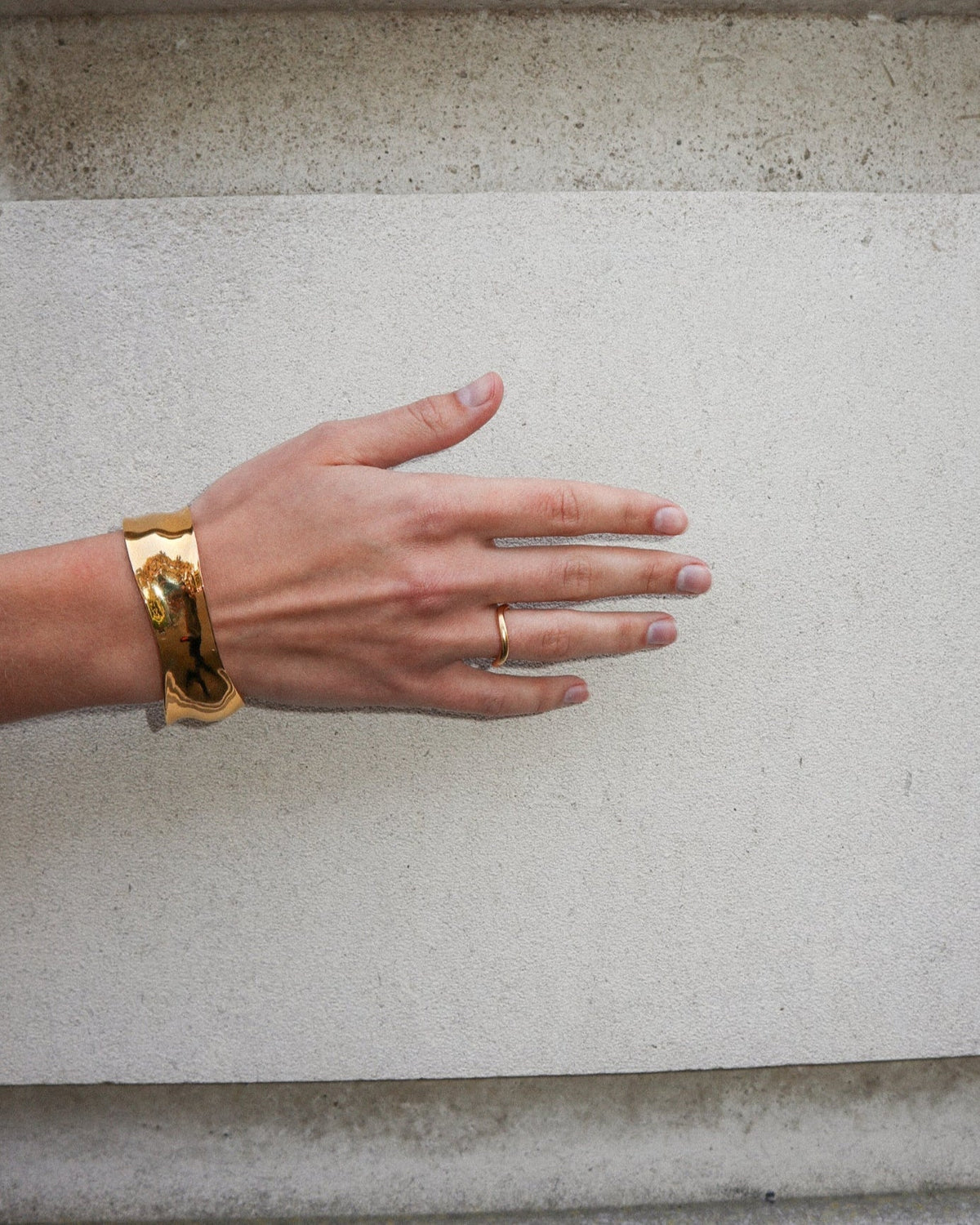 'Flo' Simple Stacker Ring - Lines & Current