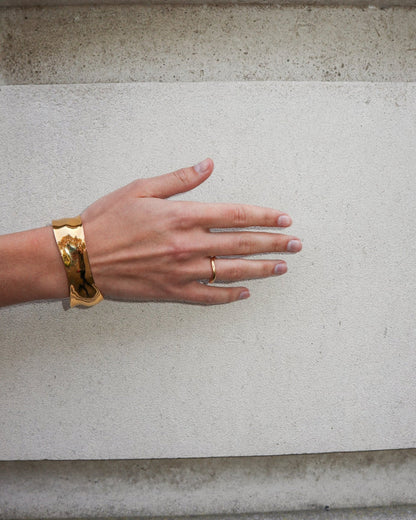 'Flo' Simple Stacker Ring - Lines & Current