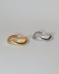 'Flo' Simple Stacker Ring - Lines & Current