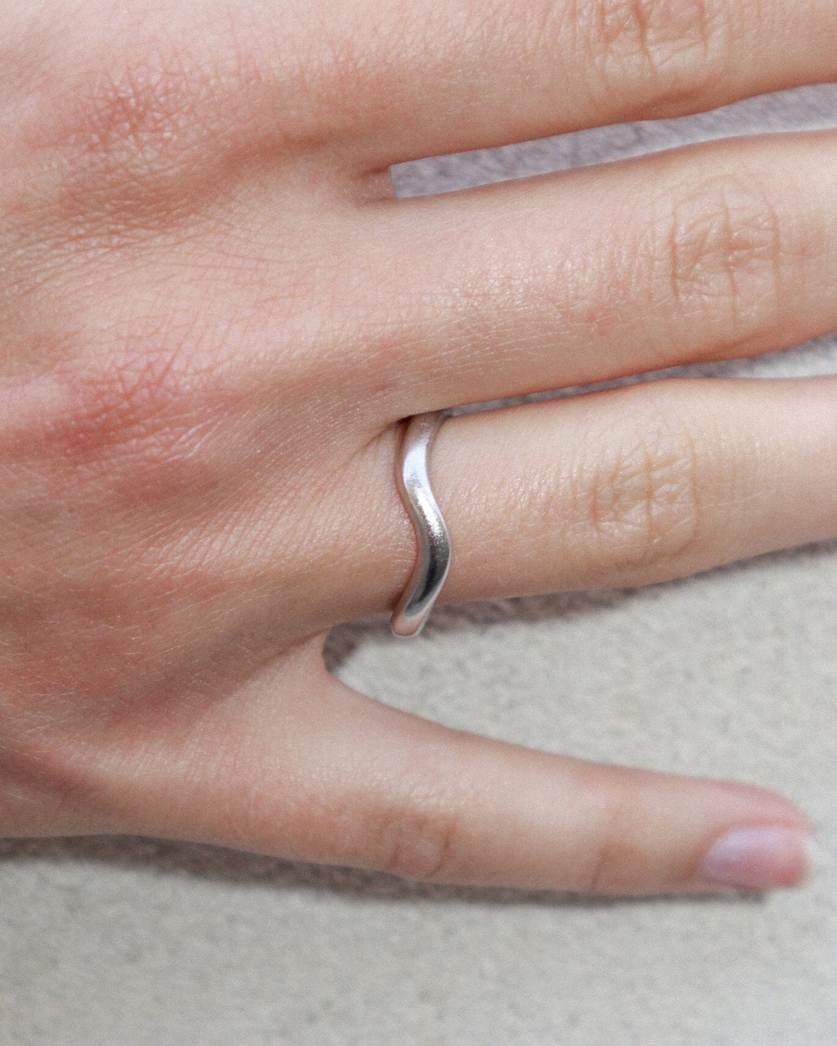 'Flo' Simple Stacker Ring - Lines & Current