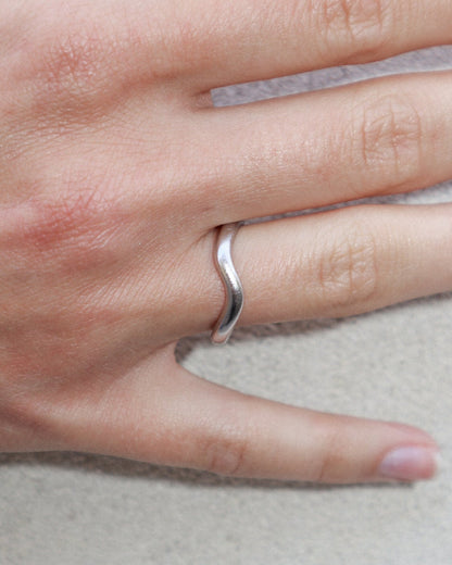 'Flo' Simple Stacker Ring - Lines & Current