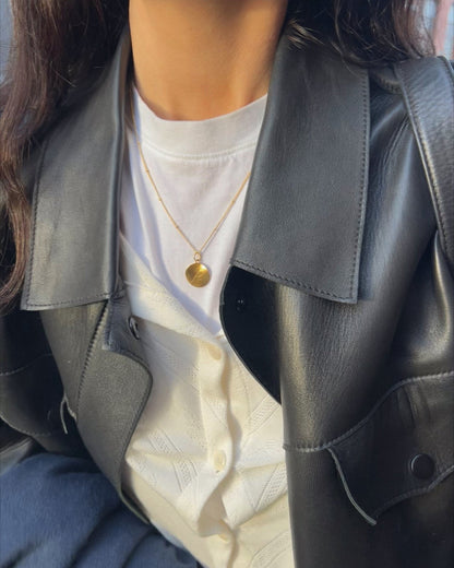 Golden 'Dreamer' Pendant Engraved Necklace