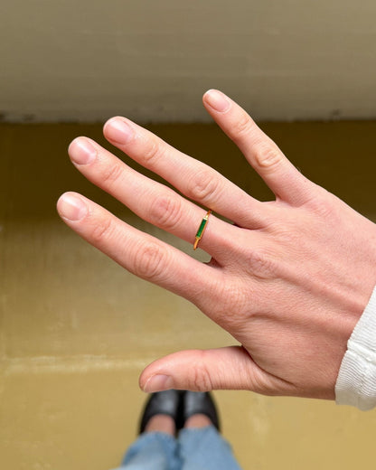 'Green Alchemy' Agate Ring - LINES AND CURRENT