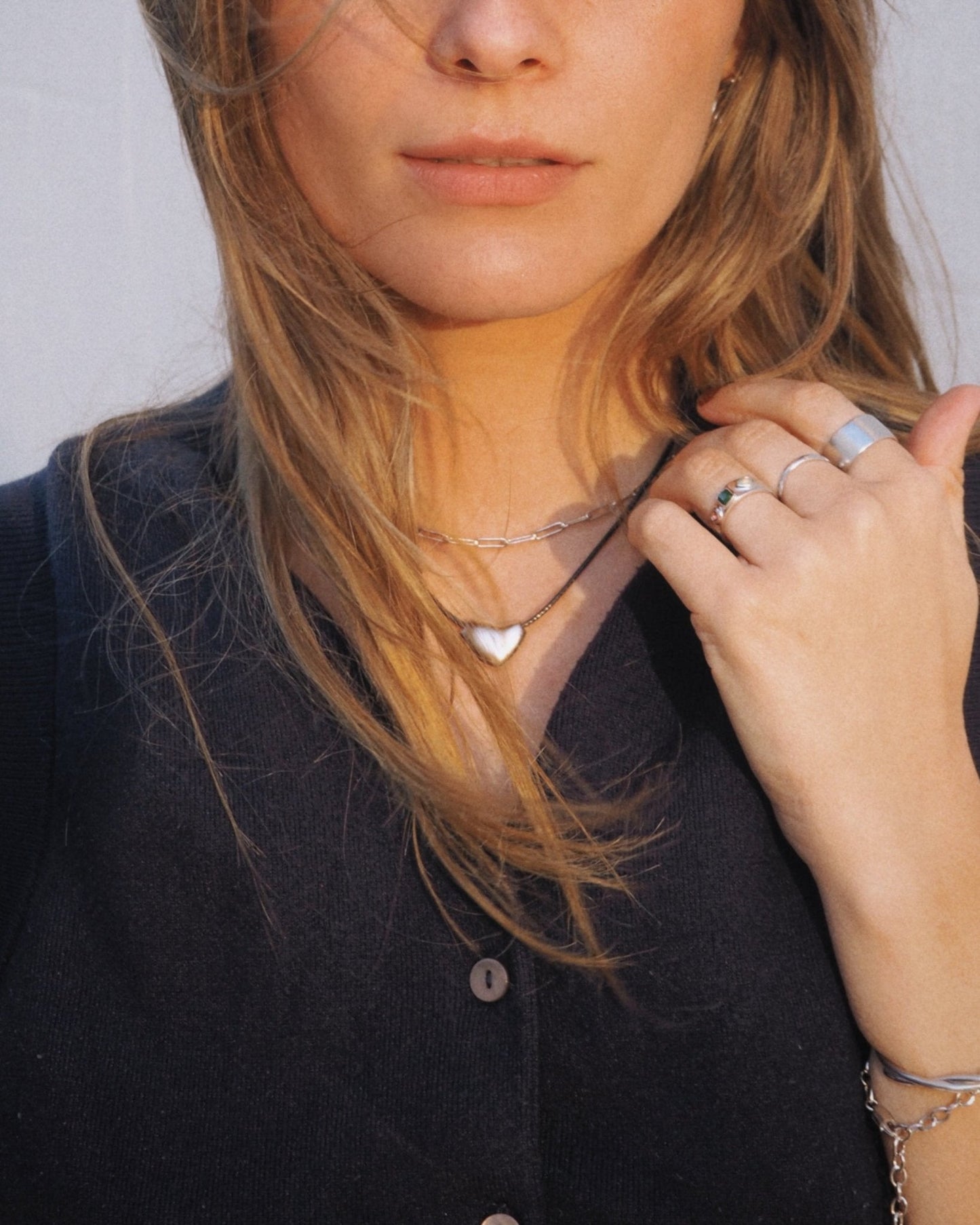 'Heart in the Clouds' Cord Necklace - Lines & Current