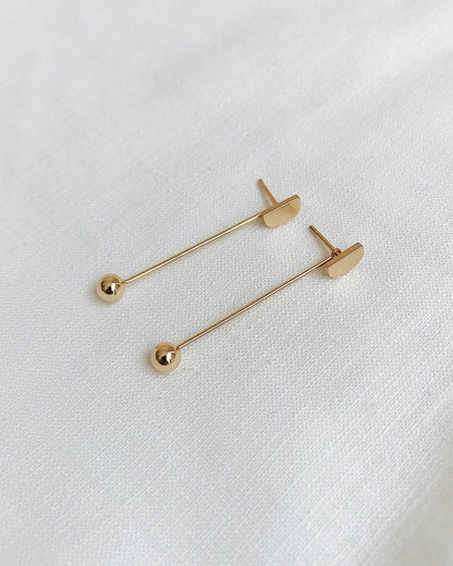 Mini-'D' Drop Earrings
