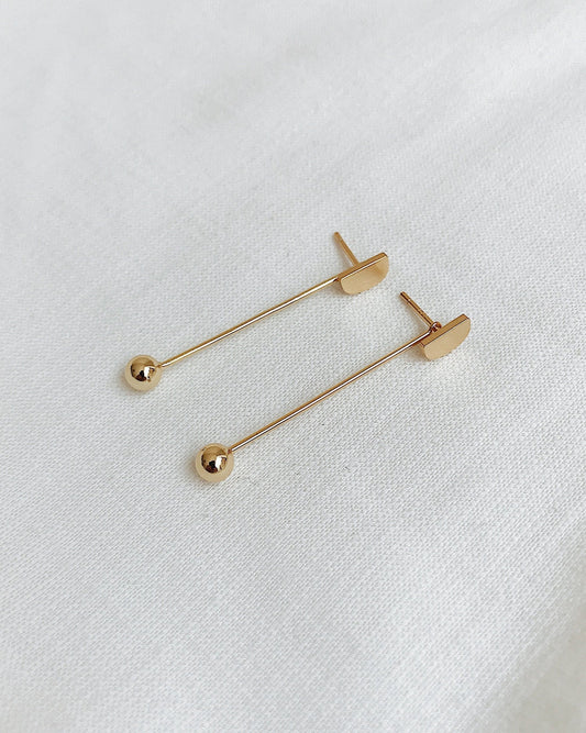 Mini-'D' Drop Earrings