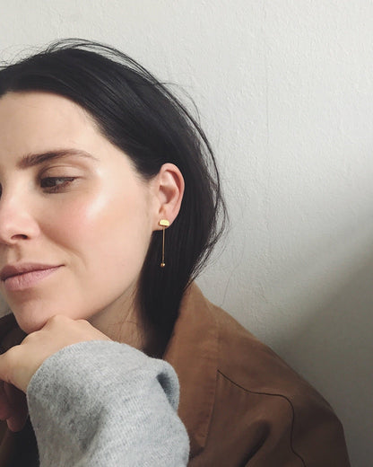 Mini-'D' Drop Earrings