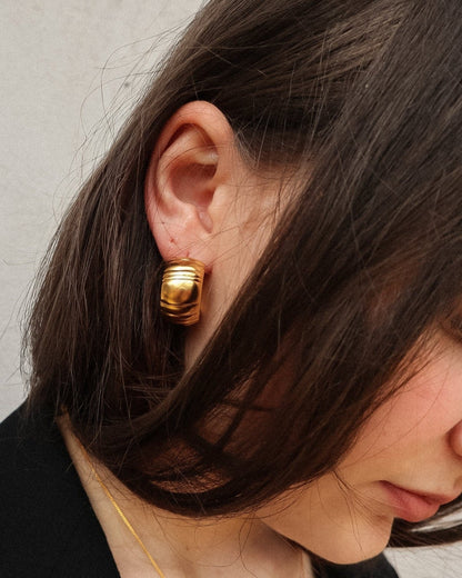 'Impression' Chunky Hoop Earrings