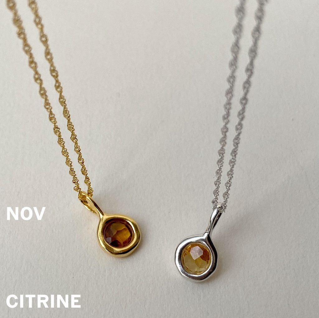 'Jörd' Birthstone Pendant Necklace - Lines & Current