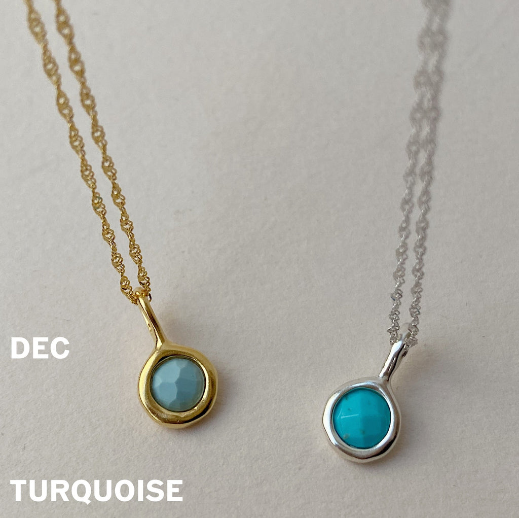 'Jörd' Birthstone Pendant Necklace - Lines & Current