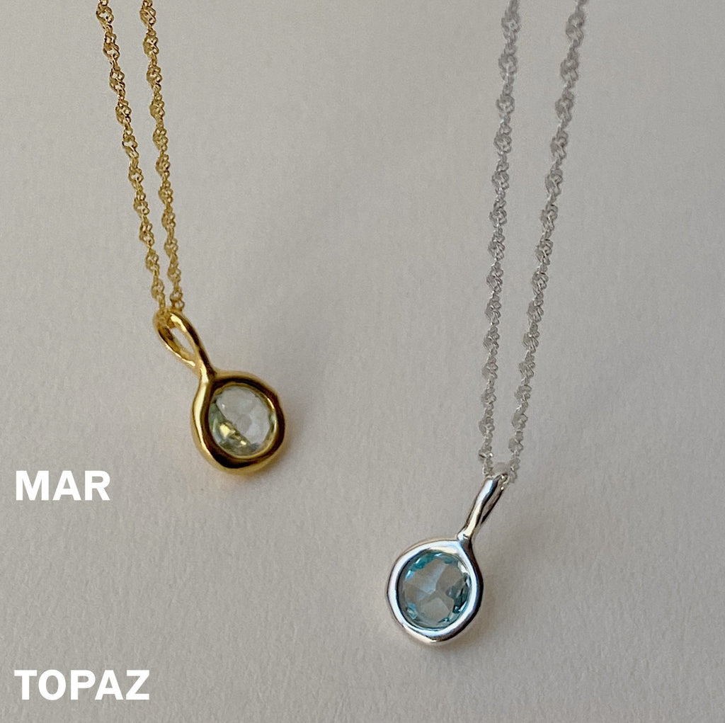 'Jörd' Birthstone Pendant Necklace - Lines & Current