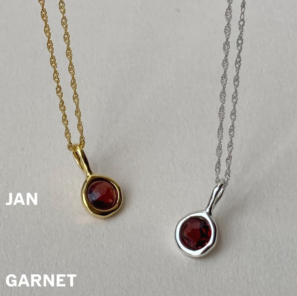 'Jörd' Birthstone Pendant Necklace - Lines & Current