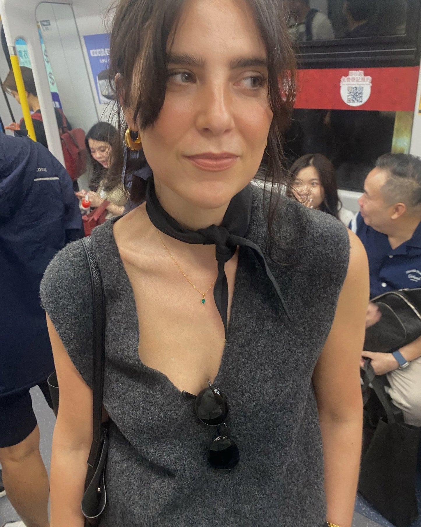 'Kate' Green Oval Necklace