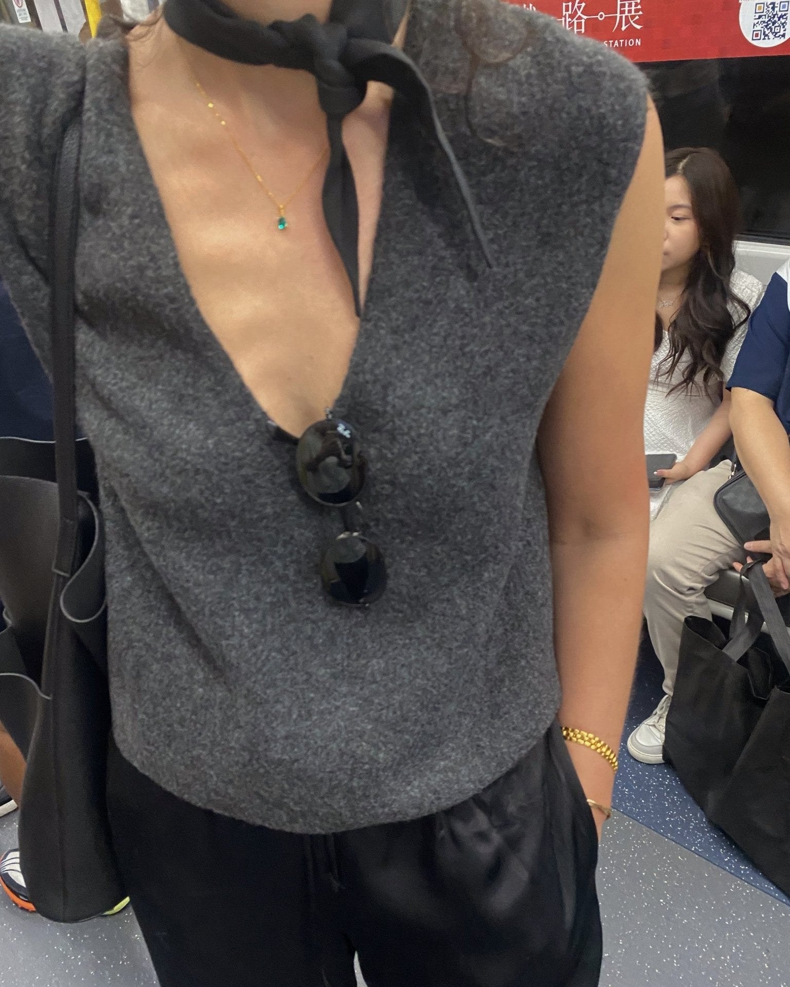 'Kate' Green Oval Necklace