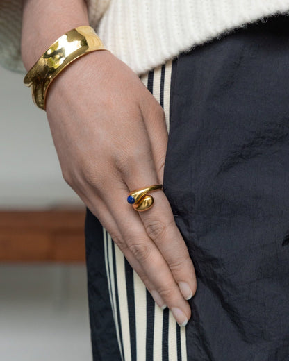 'Lars' Lapis Wrap Ring - LINES AND CURRENT