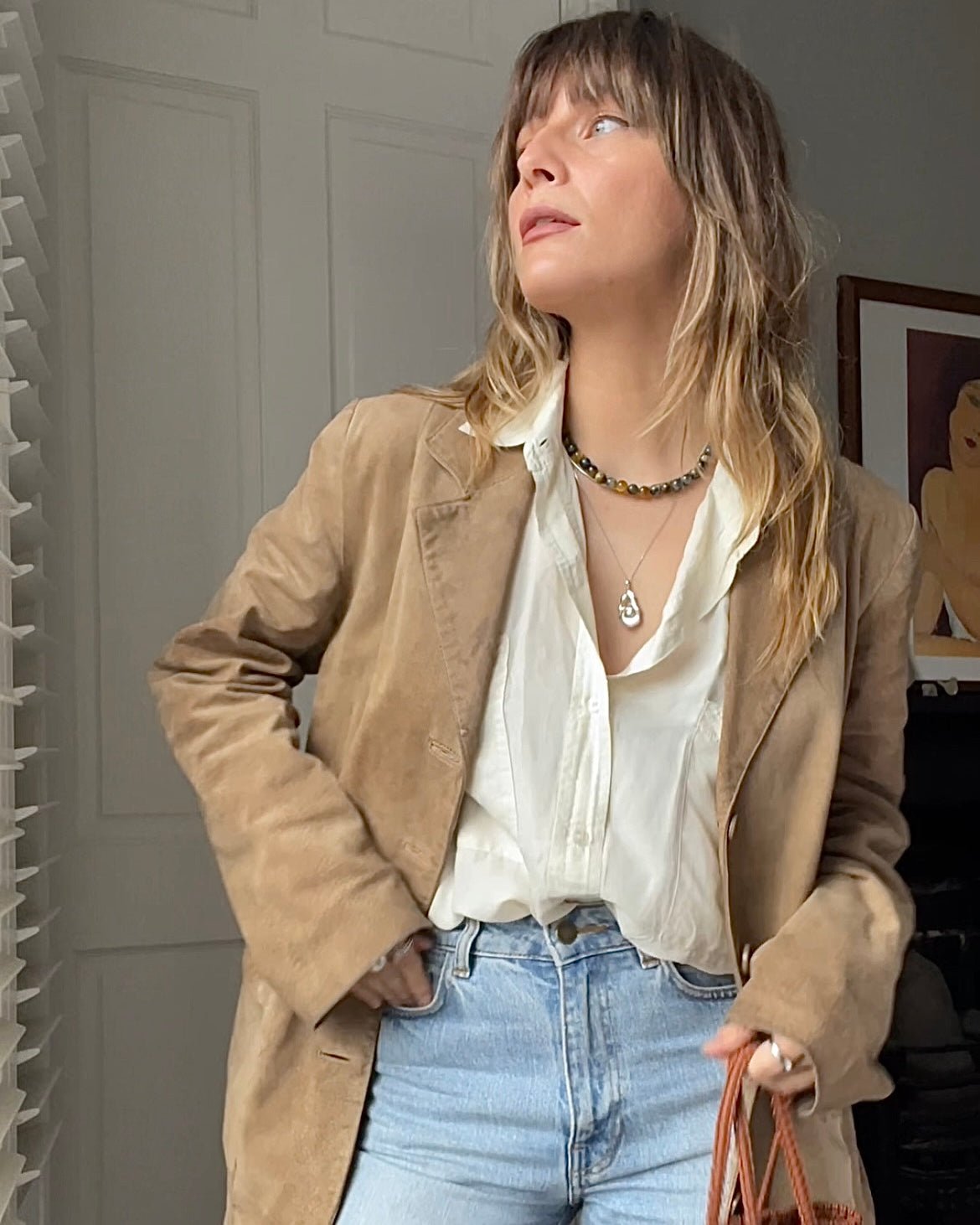 'Le Monde' Tiger's Eye Beaded Necklace - Lines & Current