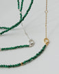 'Madison' Malachite Beaded Necklace