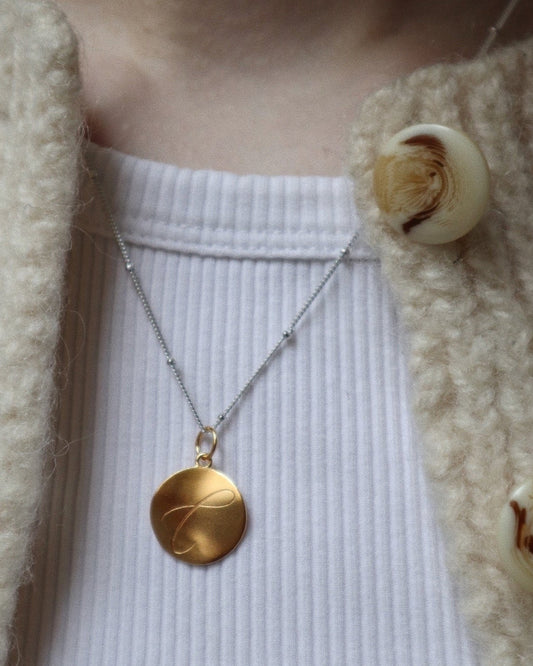 Mixed 'Dreamer' Pendant Engraved Necklace