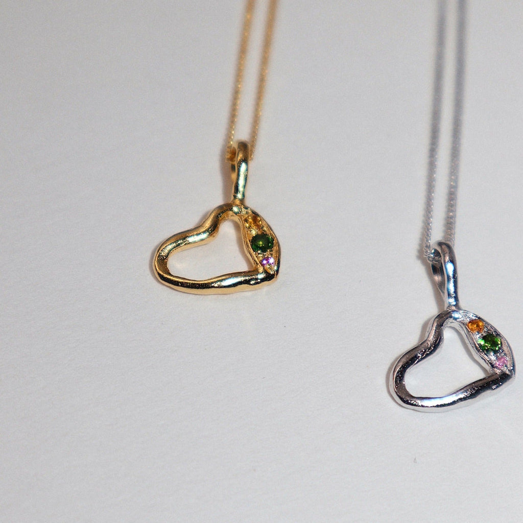 'Mixed Emotion' Heart Necklace - Lines & Current