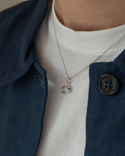 'Mixed Emotion' Heart Necklace