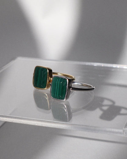 'Monroe' Green Malachite Ring