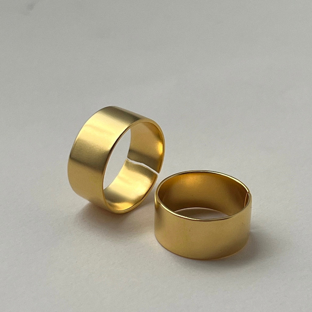 'Nova' Thick Cuff Ring - Lines & Current