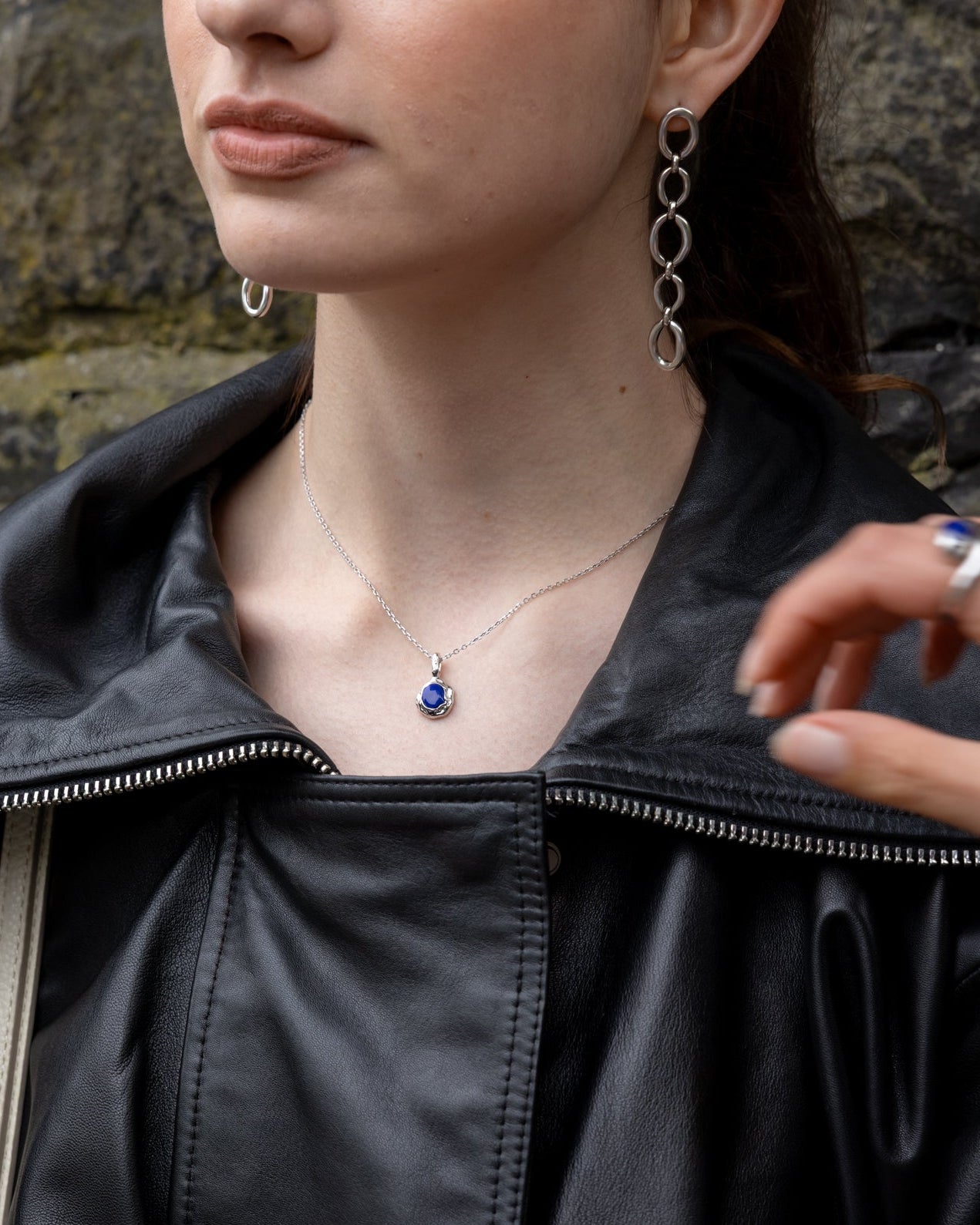 'Nox' Molten Lapis Necklace - LINES AND CURRENT
