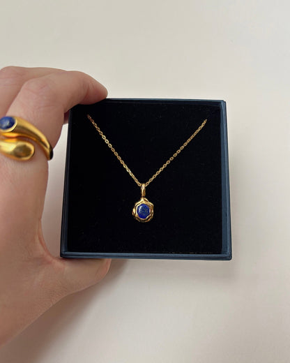 'Nox' Molten Lapis Necklace - LINES AND CURRENT