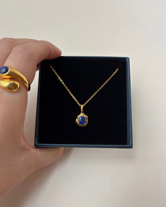 'Nox' Molten Lapis Necklace - LINES AND CURRENT