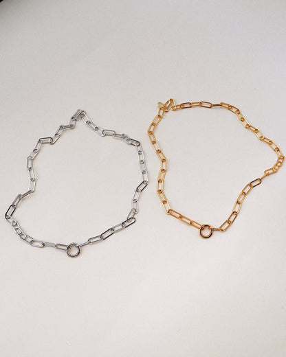 'Paloma' Paper Clip Chain - Lines & Current