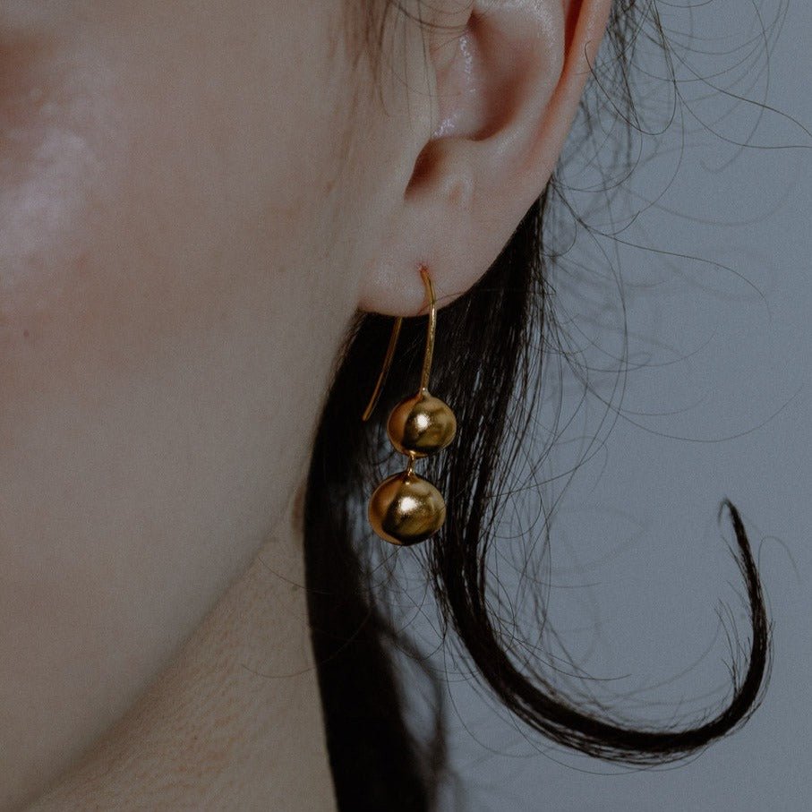 'Petra' Double Drop Earrings - Lines & Current