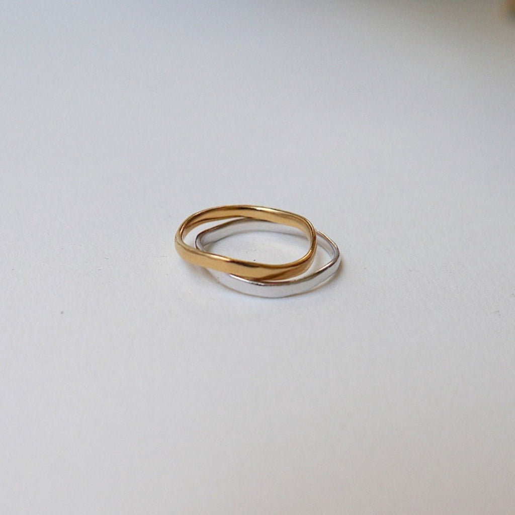 'Rhythm' Stacker Ring - Lines & Current