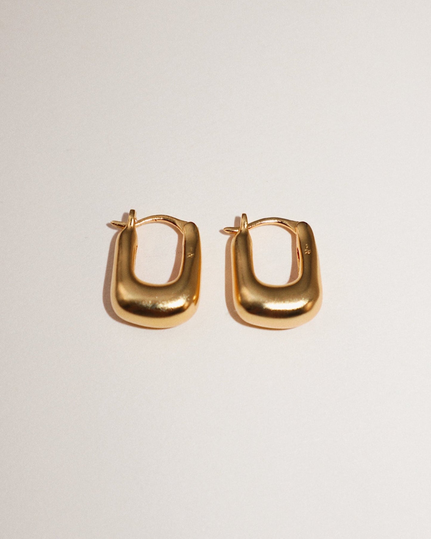 'Rumi' Chubby Hoop Earrings - Lines & Current