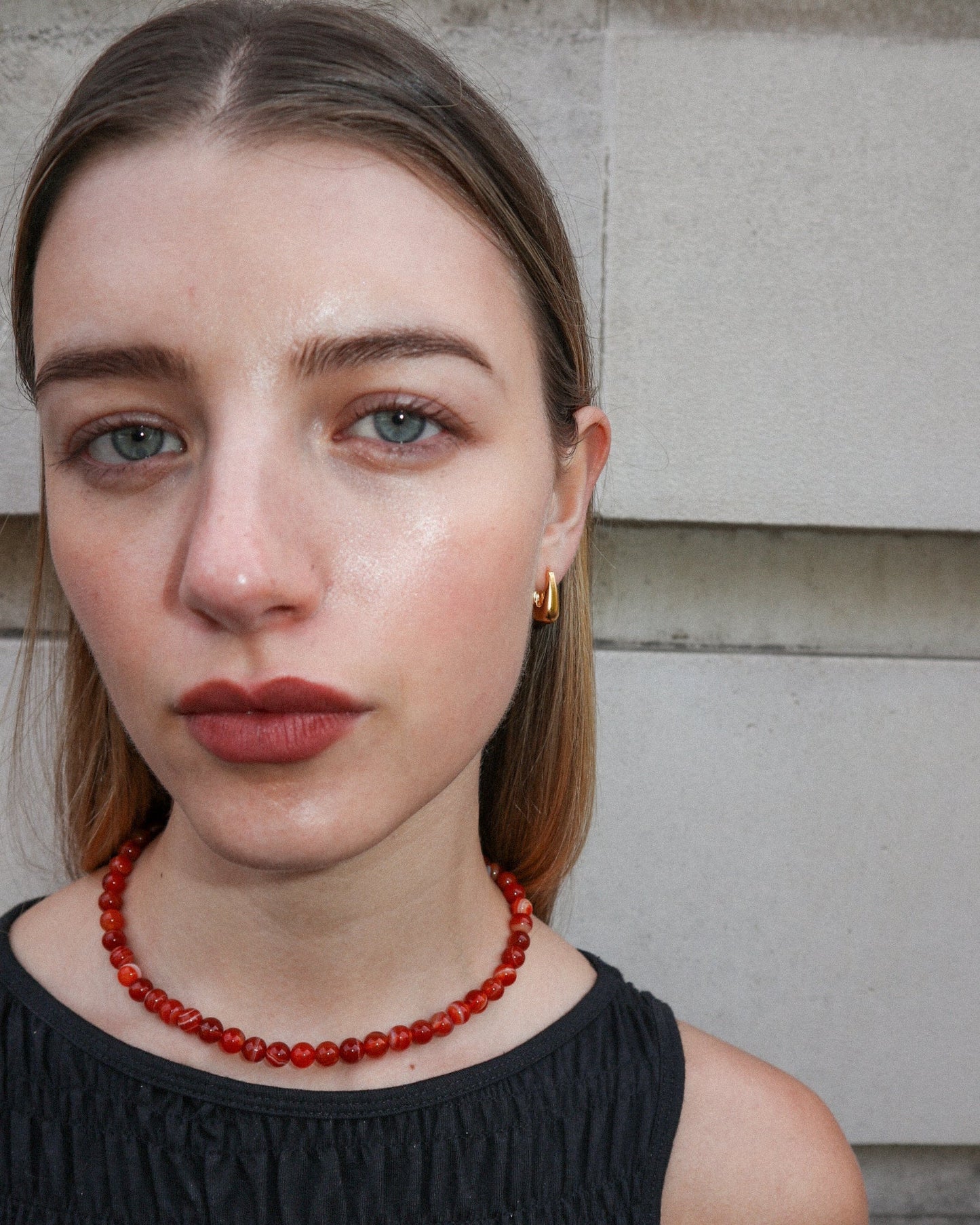 'Rumi' Chubby Hoop Earrings - Lines & Current