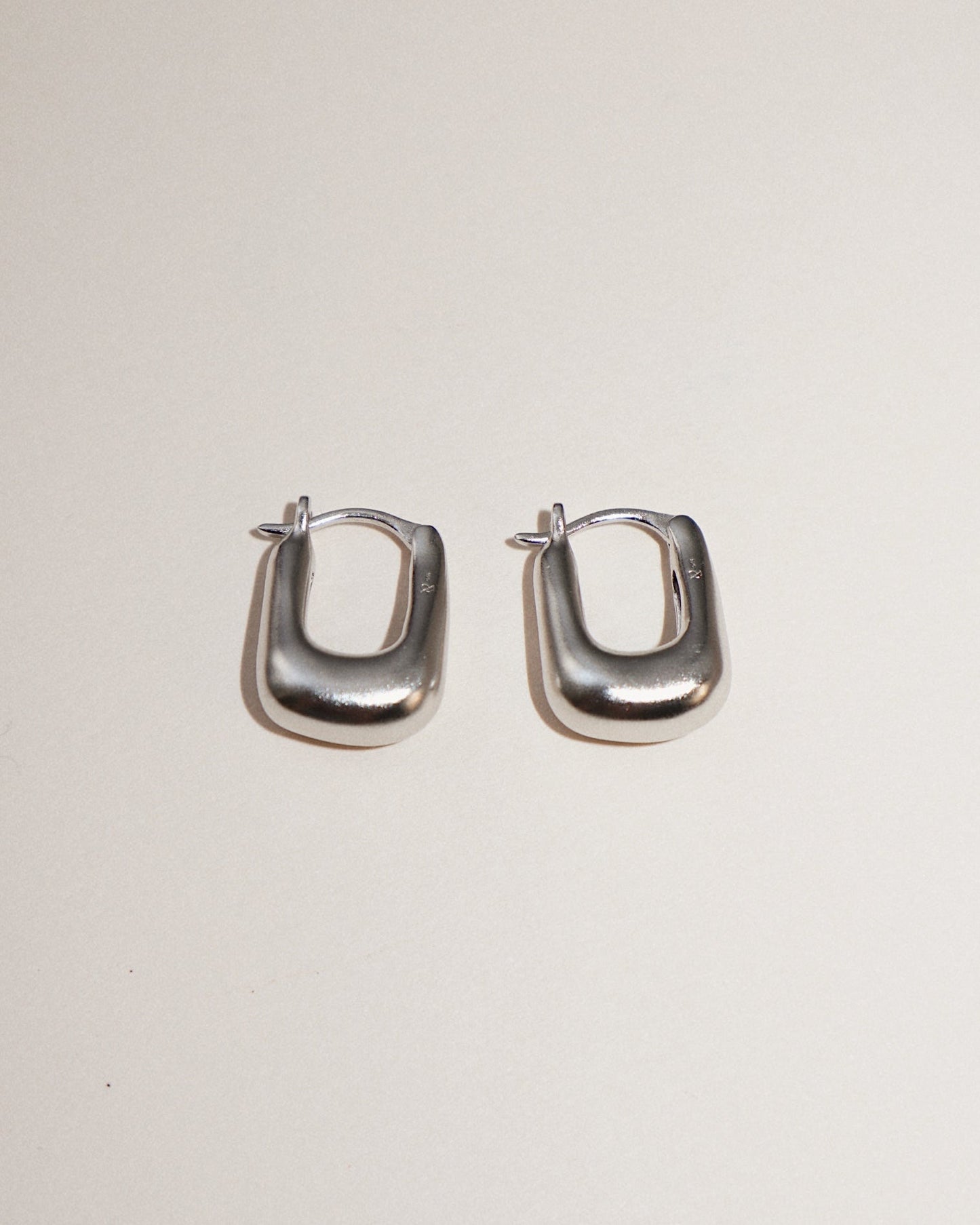 'Rumi' Chubby Hoop Earrings - Lines & Current