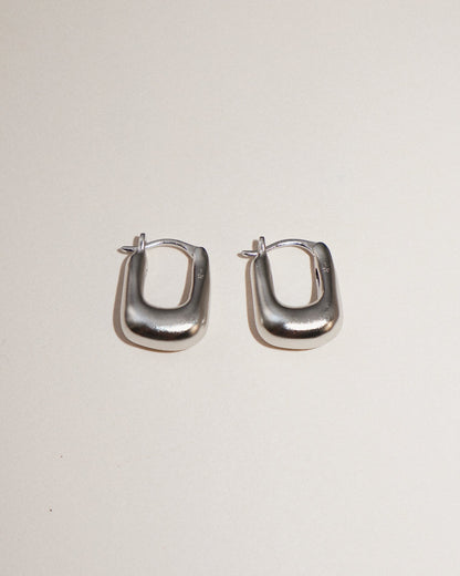'Rumi' Chubby Hoop Earrings - Lines & Current