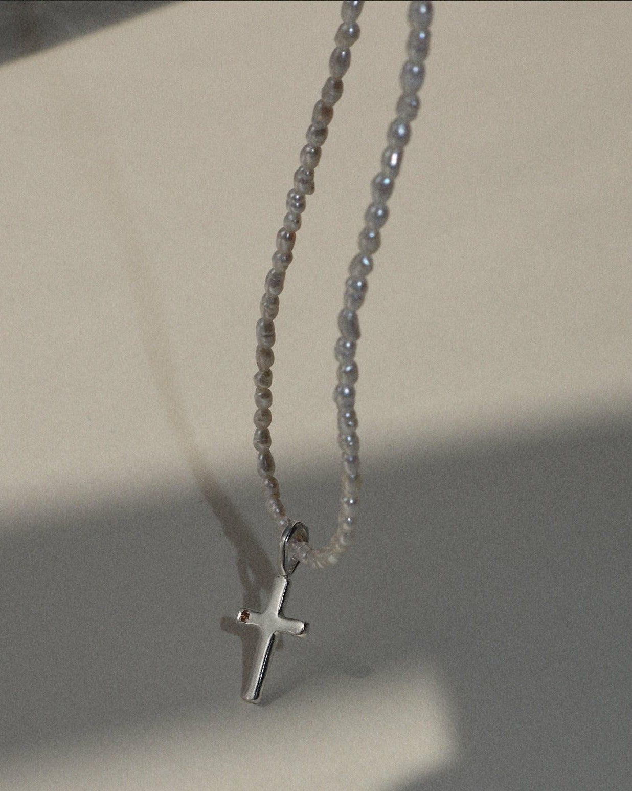 'Selene' Seeded Pearl Necklace