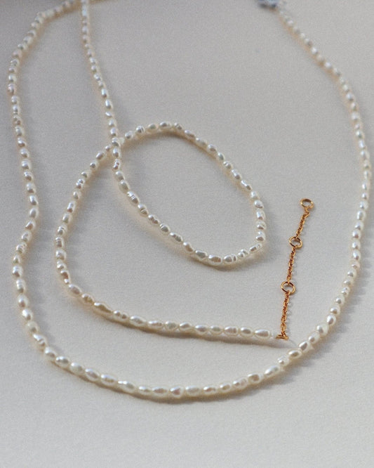 'Selene' Seeded Pearl Necklace