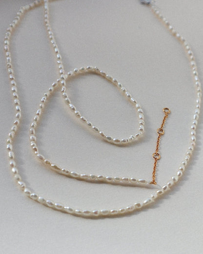 'Selene' Seeded Pearl Necklace